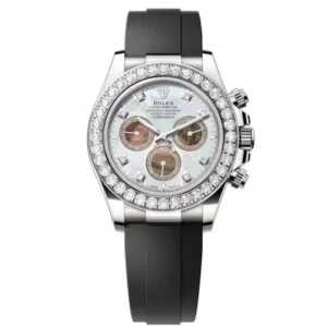 Rolex Daytona 40mm 126589RBR-0001 White and Black Mother-of-Pearl Dial Oysterflex Bracelet