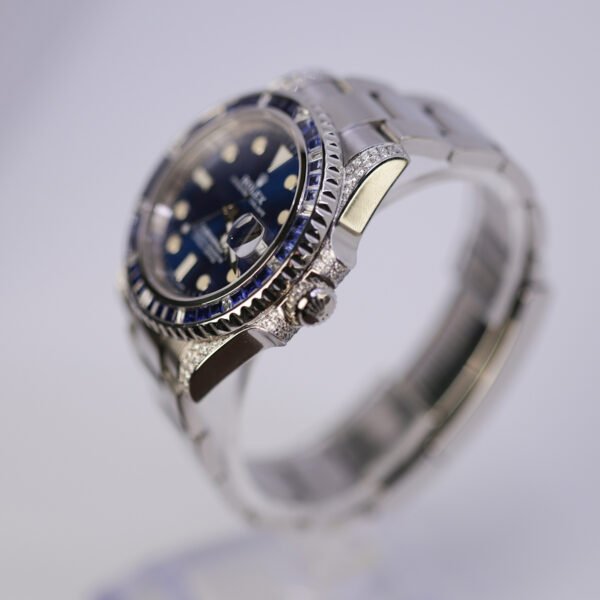 Rolex Submariner 116610 Oyster Perpetual Date Aftermarket Dial, Diamond Bezel and Lugs Watch - Image 3