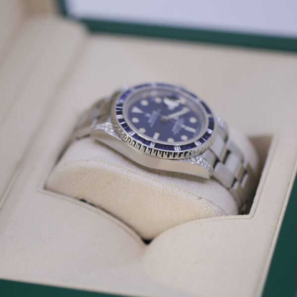 Rolex Submariner 116610 Oyster Perpetual Date Aftermarket Dial, Diamond Bezel and Lugs Watch - Image 6